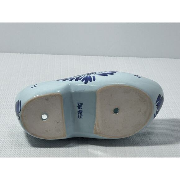 Vintage Hand Painted Delft Blauw Ceramic Dutch Clog Shoe 6.5 Long Hanging Decor - Picture 6 of 9